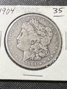 1904 US MORGAN SILVER DOLLAR