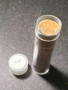 ROLL OF 1939 US WHEAT CENTS