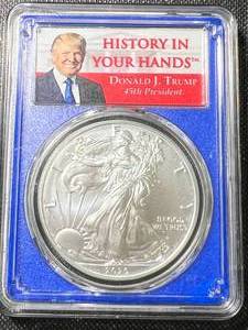 2020 AMERICAN SILVER EAGLE PCGS MS70 TRUMP SERIES