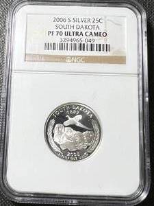2006-S SILVER SOUTH DAKOTA QUARTER NGC PF70 ULTRA CAMEO