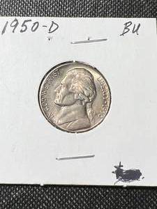 1950-D US JEFFERSON NICKEL BU