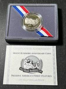 1991 US PROOF MOUNT RUSHMORE HALF DOLLAR