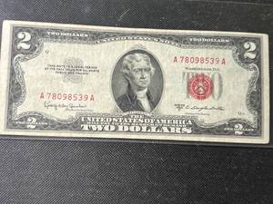 1953 US RED SEAL $2 NOTE