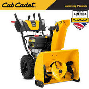 lot 51 image: Cub Cadet 3X 26 in. 357cc Three-Stage Electric Start Gas Snow Blower with Steel Chute, Power Steering and Heated Grips  Customer Returns See Pictures