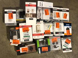 lot 23 image: Lot of Assorted  Digital Door Locks and Handles Various Models and Conditions Customer Returns See Pictures