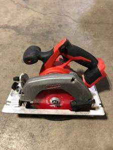 lot 36 image: Milwaukee M18 18V Lithium-Ion Cordless 6-12 in. Circular Saw (Tool-Only) Used Good  Customer Returns See Pictures