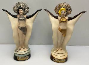 lot 28 image: 1981 Jim Beam Las Vegas Showgirl Decanters (NIB)