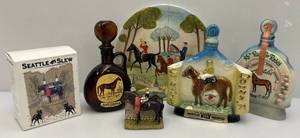 lot 54 image: Misc. Horse Race Themed Decanters (Empty)