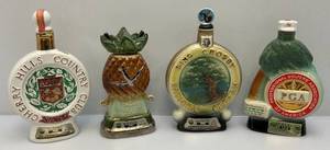 lot 56 image: Misc. Collectible Golf Related Jim Beam Decanters (Empty)