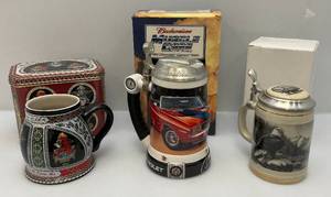 lot 66 image: Misc. Steins Including Budweiser