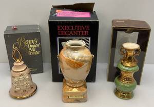 lot 78 image: Misc. Vintage Jim Beam Collectible Executive Decanters (EMPTY)
