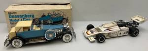 lot 93 image: Jim Beam Duesenberg Model J (Blue) & Olsonite Eagle #48 Indy Car Decanters (EMPTY)