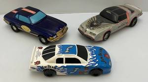 lot 98 image: Collectible Car Decanters Including Mercedes & NASCAR Daytona 500 Pace Car Trans Am (EMPTY)