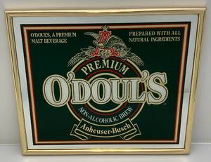 lot 143 image: 16 12 x 19 12  Odouls Non-Alcoholic Brew Framed Mirror
