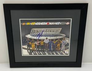 lot 151 image: GA Motorsports Framed Autographed Picture With COA Signed By Carl Edward, Erik Darnell, Greg Biffle, Matt Kenseth, Jack Roush & More 14 34 x 17 14