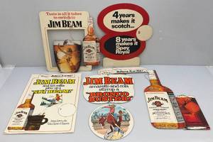lot 155 image: Vintage Jim Beam Cardboard Display Piece (NIB)