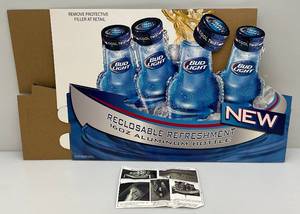 lot 162 image: Bub Light Cardboard Display Piece 32 x 22 Two Sided (NIB)