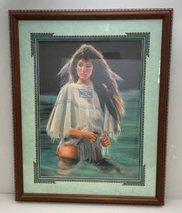 lot 166 image: Framed Behing Glass Maija River Of Dreams  Print 506760 Pencil Signed 32 x 40