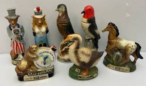 lot 177 image: Misc. Vintage Animal Decanters (EMPTY)