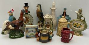 lot 180 image: Misc. Vintage Jim Beam Collectible Decanters & More (EMPTY)