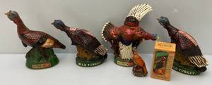 lot 181 image: Misc. Vintage Wild Turkey Decanters (EMPTY)