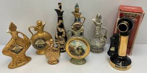 lot 190 image: Misc. Vintage Jim Beam Collectible Decanters & More (EMPTY)