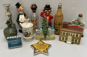 lot 195 image: Misc. Vintage Jim Beam Collectible Decanters & More (EMPTY)