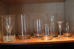 lot 38 image: Collection of 7 Elegant Glass Vases