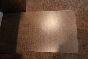 lot 40 image: Clear Plastic Desk Chair Mat - 48 x 30