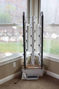 lot A-51 image: Indoor Hydroponic Garden System with 12 Vertical Grow Tubes