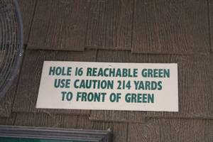 lot W-127 image: Set of 2 Golf Course Signage - Hole 4 and Hole 16 Reachable Green