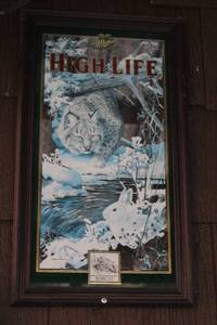 lot W-130 image: Framed Bobcat Artwork by Zochinik - High Life Theme