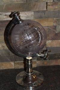 lot 140 image: Vintage Chrome & Glass Globe Liquor Dispenser