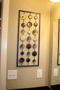 lot 166 image: Set of 2 Metal Wall Art Pieces