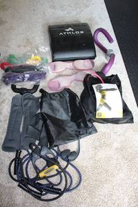 lot 185 image: Athlos Fitness Resistance Bands and Accessories Set