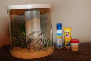 lot 265 image: Fish Tank Starter Kit with Filtration System and Supplies