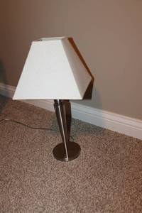 lot 270 image: Modern Table Lamp with Fabric Shade - Stylish Home Decor
