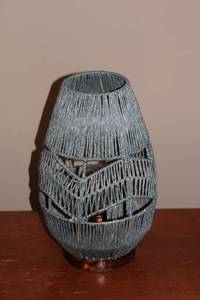 lot 281 image: Handmade Decorative Lamp with Woven Design