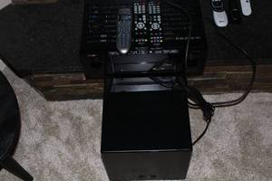 lot E-331 image: Denon Home Theater Receiver with Remote Controls
