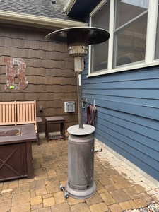 lot 11 image: Outdoor Propane Patio Heater with Adjustable Heat Output