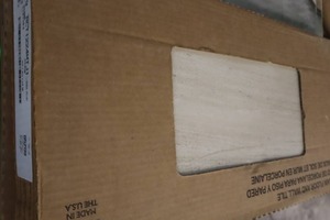 lot 23 image: (7) Bianco White Cream Gray Blend Linden Point Porcelain Floor and Wall Tile Made in the USA