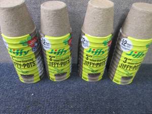 lot 32 image: 4- Jiffy 12 pks 3 inch Seed Startin...