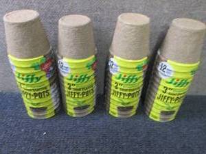 lot 33 image: 4- Jiffy 12 pks 3 inch Seed Startin...