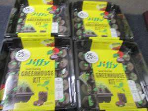 lot 45 image: 4- 25 ct Jiffy Seed Starting Greenh...