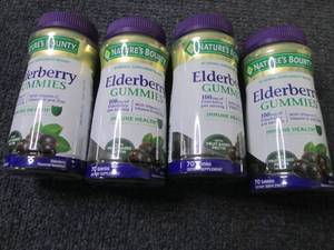 lot 114 image: 4- 70 ct Elderberry Gummies 100 mg...