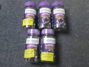 lot 132 image: 5- 30 ct Sambucol Black Elderberry ...