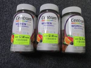 lot 133 image: 3- 80 ct Centrum Women 50 MultiGum...