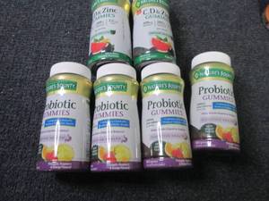 lot 154 image: 4- 60 ct Probiotic Gummies, 2- 70 c...