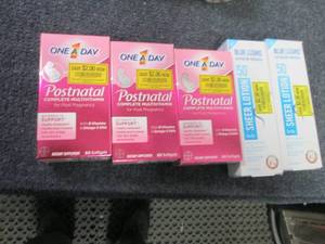 lot 164 image: 3- 60 ct Postnatal Softgels, 2- 50 ...