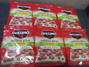 lot 184 image: 6- 3.25 oz Jack Links Jalapenos Chi...